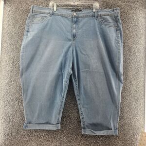 Venezie 28 women's plus lightwash capri denim jeans